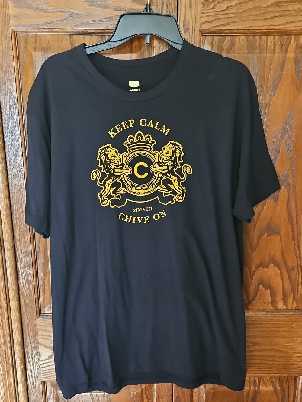 Chive On  Tee - Black & Gold